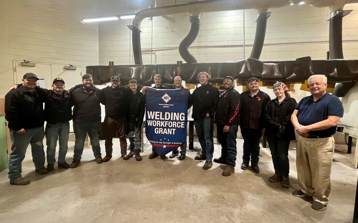 AdultTech's tweet image. Thank you, @AWSHQ American Welding Society, for selecting our Welding program to receive the AWS Foundation Welding Workforce Grant! We have ordered new MIG welders, a plasma cutter, and a positioner!