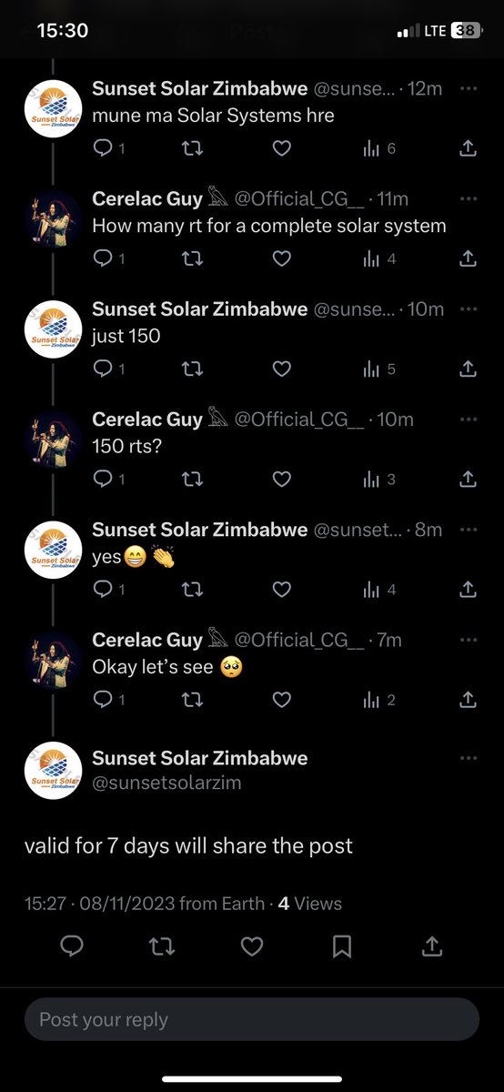 officialdylon_'s tweet photo. Okay guys im back again i really need your rts this time🙏 can you please help me reach 150 rts within 7 days abeg… also don’t forget to go and buy your legit solars from @sunsetsolarzim
No Zesa, No Problem @sunsetsolarzim got you covered https://t.co/6kzvzCNLR0