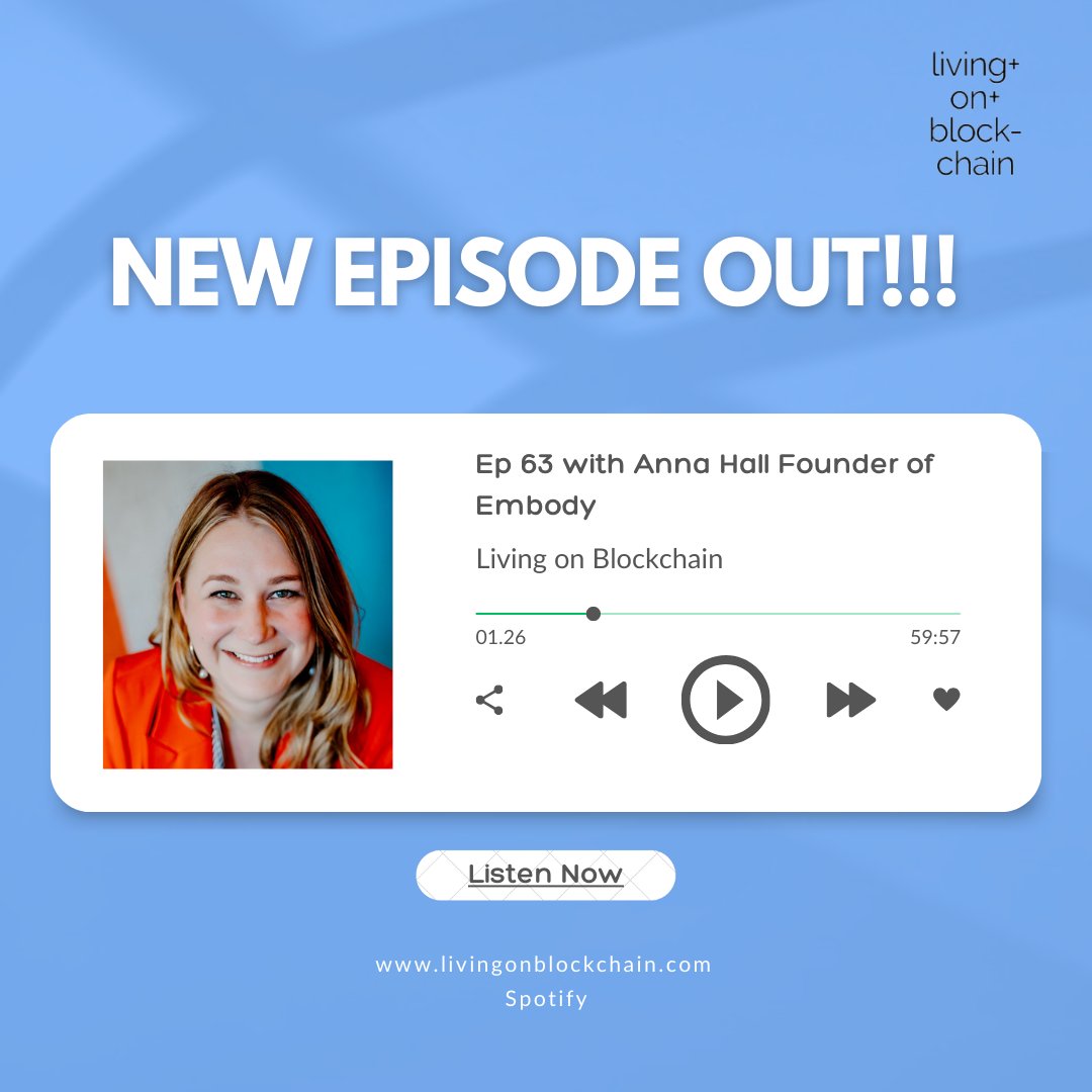 livingonblockchain (@livingonblockc1) on Twitter photo ๐ New Episode!
Our latest podcast episode, "Revolutionizing Women's Health: A Conversation with Anna Hall <a href="/PmsFtw/">Anna Hall</a>, Founder of <a href="/EmbodySpace/">Embody</a>," is now live! ๐งโจ
๐ Listen here: spotifyanchor-web.app.link/e/VSk5PemOyEb
Don't miss outโclick the link and dive into this engaging conversation! ๐๏ธ๐ ๐ New Episode!
Our latest podcast episode, "Revolutionizing Women's Health: A Conversation with Anna Hall <a href="/PmsFtw/">Anna Hall</a>, Founder of <a href="/EmbodySpace/">Embody</a>," is now live! ๐งโจ
๐ Listen here: spotifyanchor-web.app.link/e/VSk5PemOyEb
Don't miss outโclick the link and dive into this engaging conversation! ๐๏ธ๐