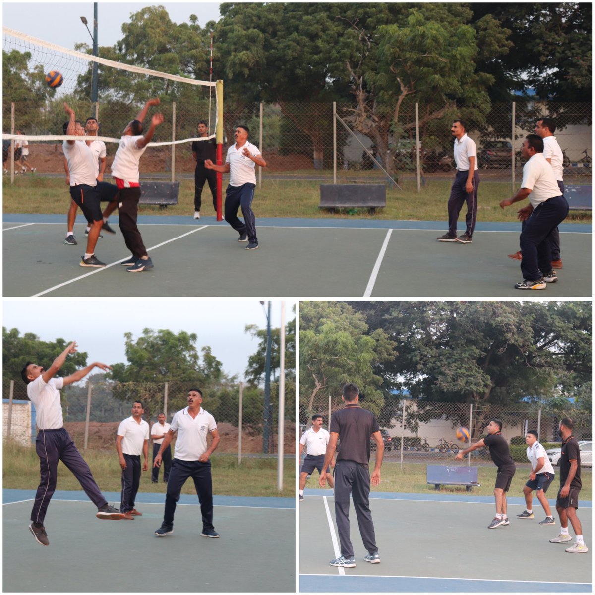 IN_Valsura's tweet photo. #HarKaamDeshKeNaam
A game of #volleyball was played @IN_Valsura between Staff & #DSC platoons to reinforce interaction and #espiritdecorps. This closely fought game put on display the best skills and sportsmanship of players from both sides.
#friendlymatches #IndianNavy https://t.co/p3JUywoYVy