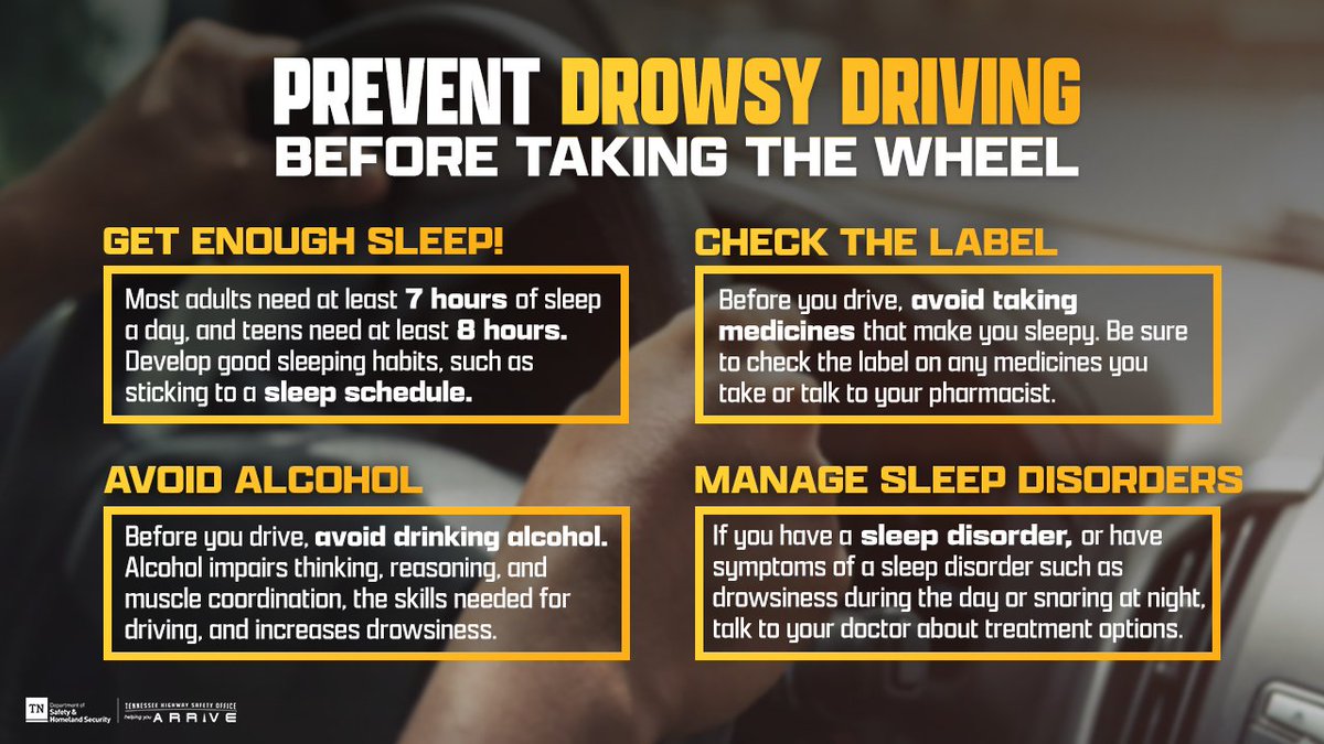 We can all drive a little better when we're behind the wheel. Whether it's getting a full night’s sleep before a long trip, or simply not getting behind the wheel when feeling drowsy, we can all #DriveSafe and #DriveAlert.