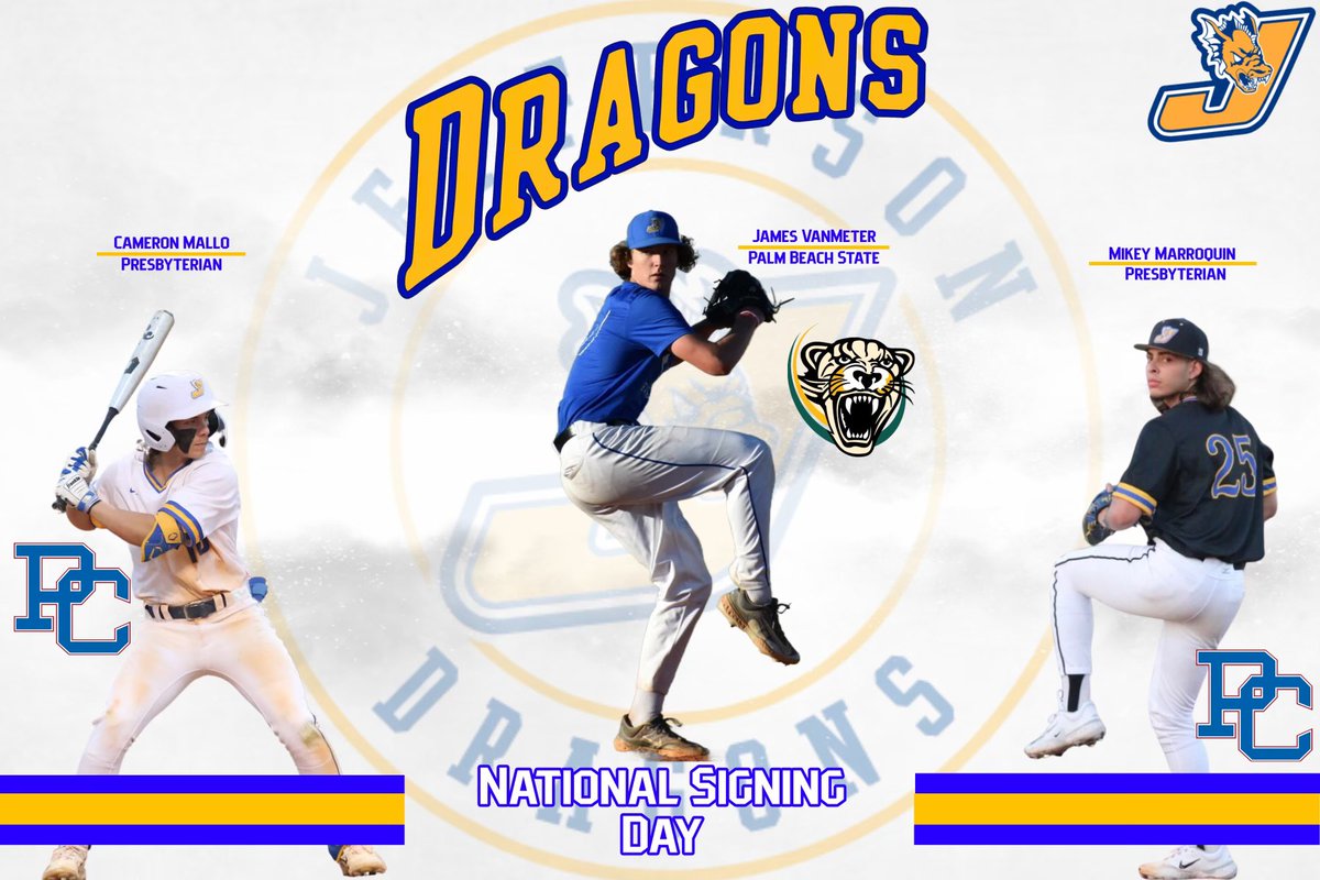 These 3 Dragons will be signing in about an hour! It’s a great day to be a Dragon!! 🐉🐉 <a href="/tampajhs/">TampaJHS</a> <a href="/813Preps/">813Preps</a>