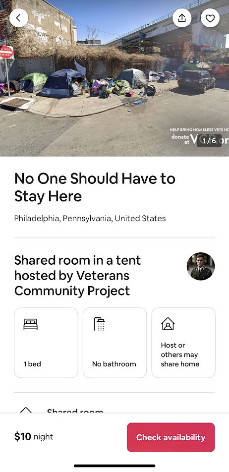 VCP_HQ's tweet photo. Those who fought for our country are now fighting for their lives. But just $10 could give a veteran a safe night’s rest in a tiny home village built just for them. 

We brought them back.  Now let’s bring them home. 

Donate today at https://t.co/wfloqnYHzE  #homelesslistings https://t.co/r29RjfbanJ