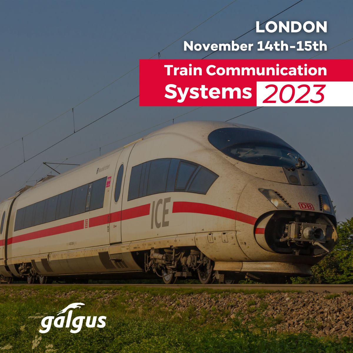galgus_'s tweet photo. From next Tuesday we will be at @Traincomms 2023, the big event for Wi-Fi and communications on trains. A meeting point for railway companies, administrators, suppliers and Wi-Fi technology specialists to share experiences and innovations. See you in London? #Traincomms #WiFi https://t.co/MjsVdAS4Pf