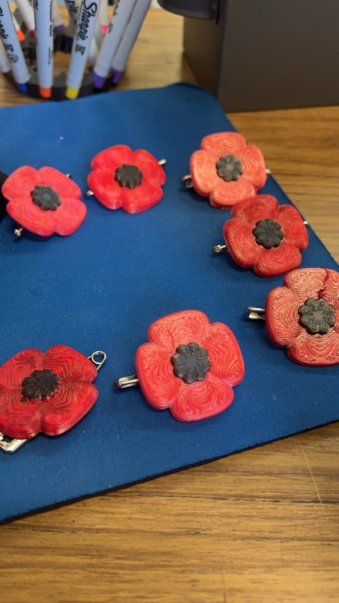 The 3D Printed Poppies turned out excellent!
