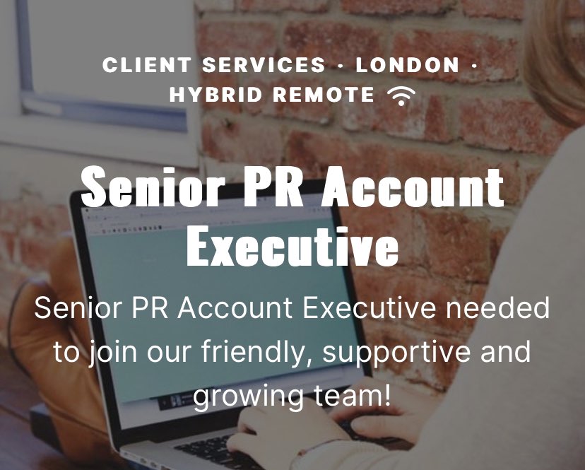 We are hiring! Do you know a PR professional who might fit the bill? Click the link to read more and apply 👇
careers.23red.com/jobs/3333610-s…