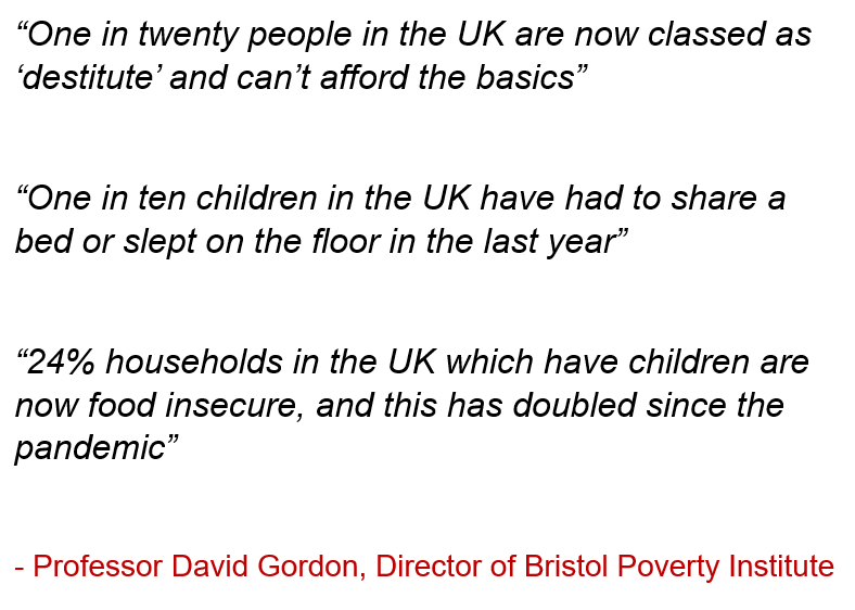 Bristol Poverty Institute's Director Prof David Gordon introducing our session on The Seen & Unseen Dimensions of Poverty with eye-opening stats on levels of poverty & deprivation in the UK. Looking forward to talks from @RodHick on housing & @CaitHRobin on energy poverty #PFRC25