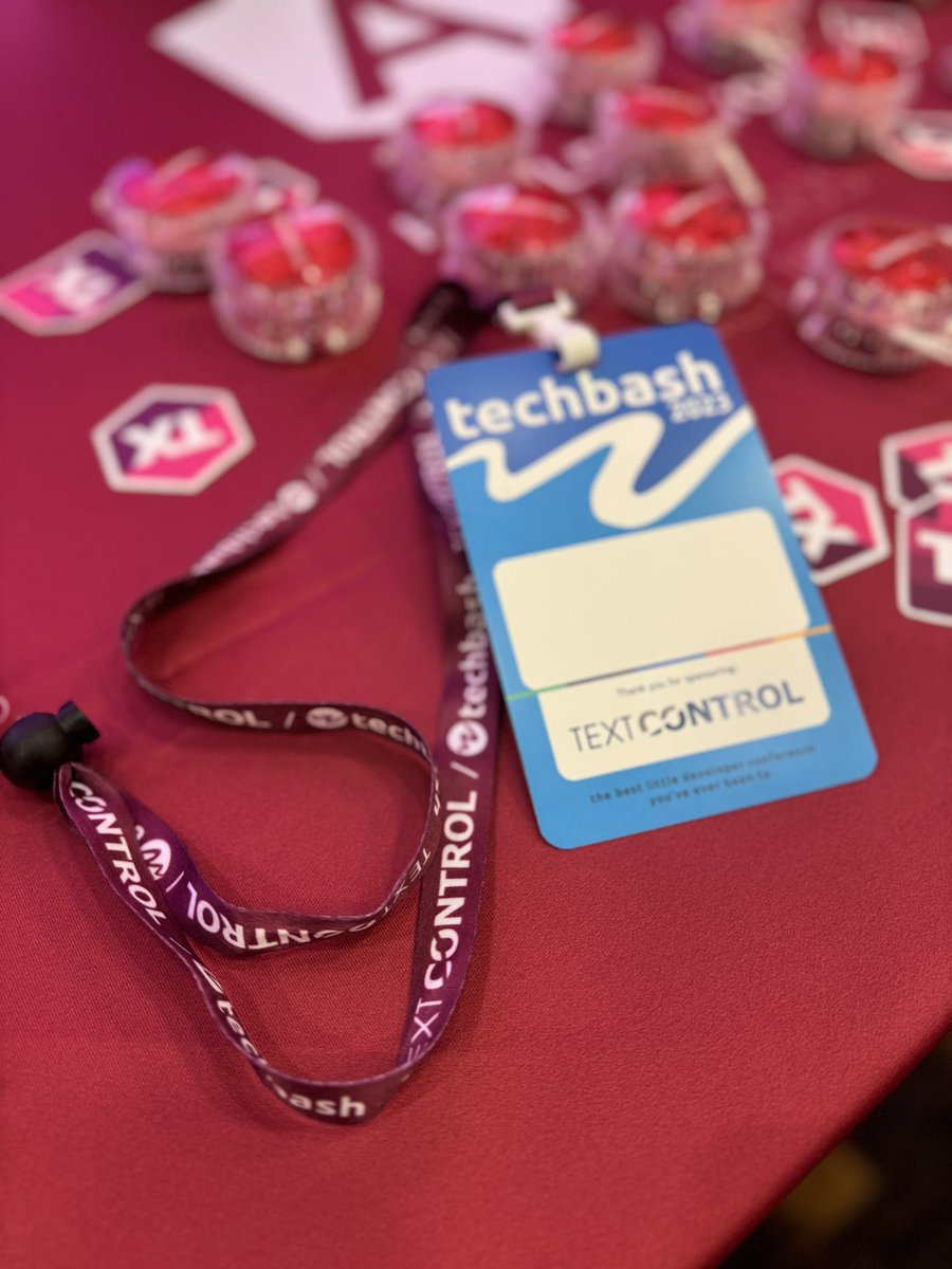 txtextcontrol's tweet image. We love the badge design! Obviously! #techbash