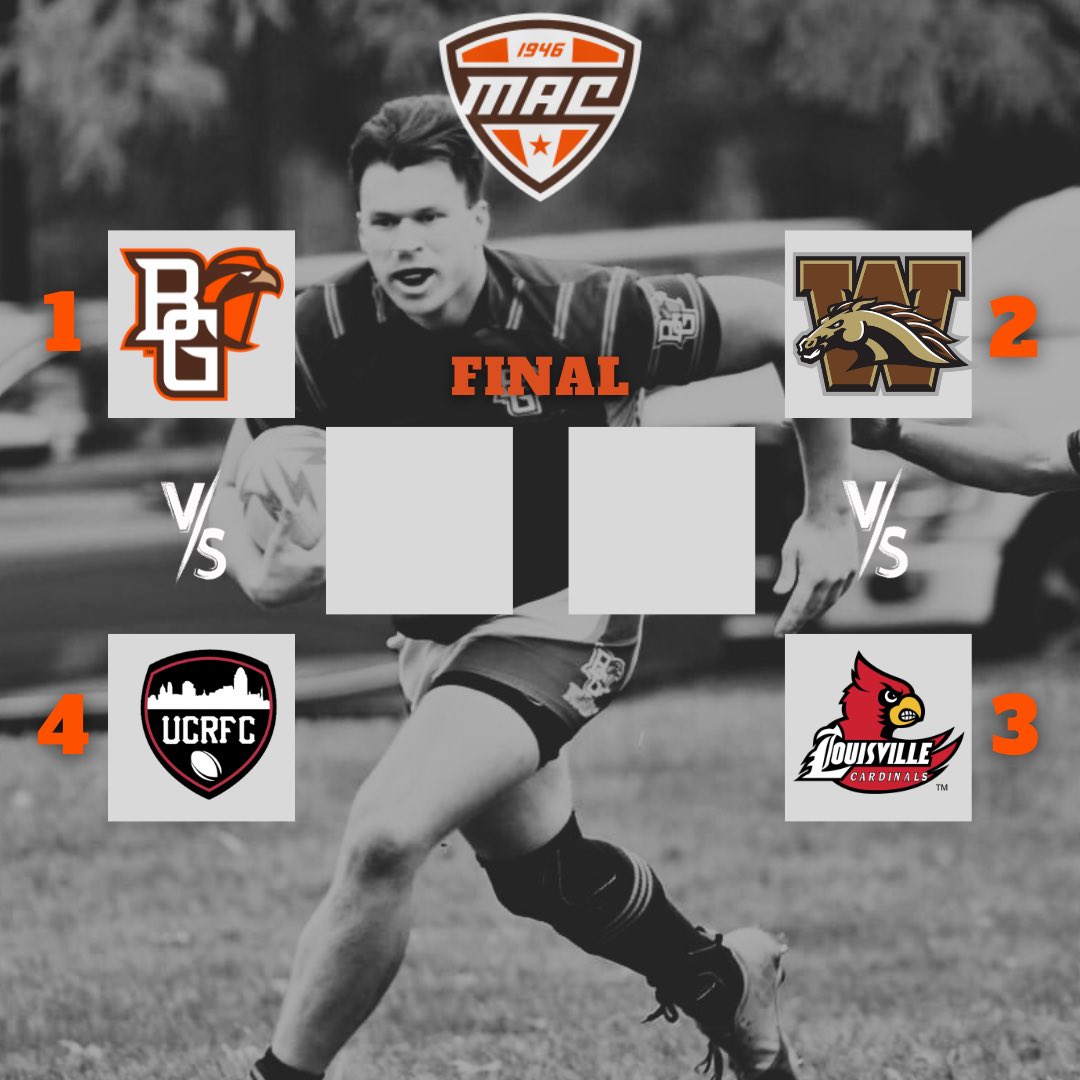 The top 4 teams in the MAC square off this weekend in Kalamazoo, Michigan❗️

Livestream: Veo Live App. 
Account name: BGSU Rugby

#RUGBG