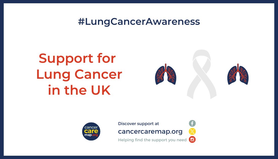 Almost 50,000 people are diagnosed with lung cancer each year in the UK, making it the third most common cancer across the country. November is #LungCancerAwareness month, so we’ve taken a look at some of the support organisations available in the UK. cancercaremap.org/article/suppor…