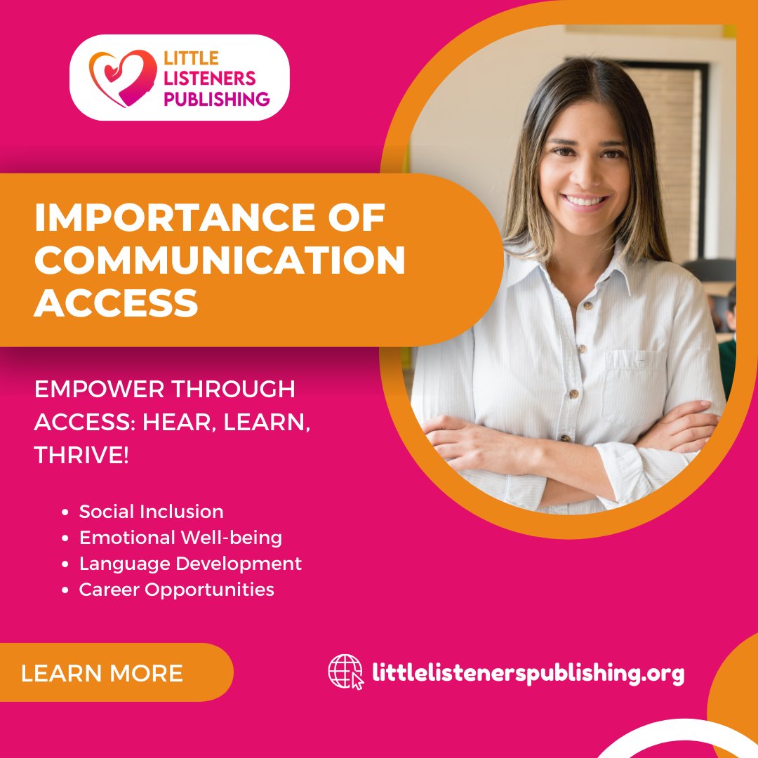 Embracing the Power of Accessible Communication! Communication is key, especially for children with hearing loss. Providing the right hearing devices ensures they engage fully in school, social, and fun moment

Visit our website littlelistenerspublishing.org

 #AccessibleCommunication