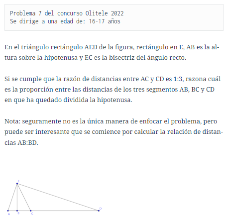 DimatesUA's tweet photo. Ya está disponible la solución de #LosProblemasDeDimates #322:
➡️ Problema 7 #Olitele 2022
📷 Triángulo rectángulo
https://t.co/69I24zWOoV
@RobSelGom
@OMErsme
@rmtnezcalafat
@EstalmatCV
@RealSocMatEsp
@Dimatematicas https://t.co/rNLKyRUc9c