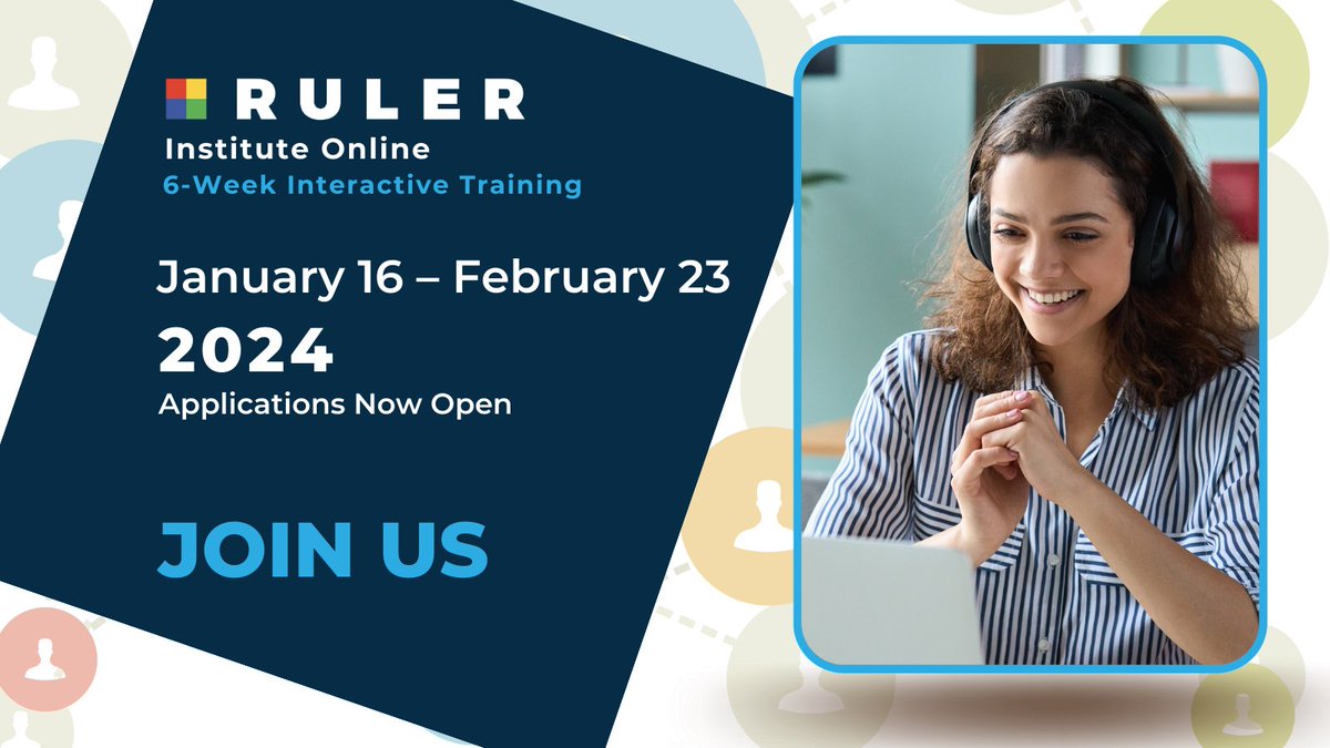 Attention RULER schools! 👋 Remember the transformative experience your school team had with RULER Institute? Here's your chance to strengthen implementation and motivate the process by sending another team. Apply today! Jan 16 - Feb 23. rulerapproach.org/training/ruler…