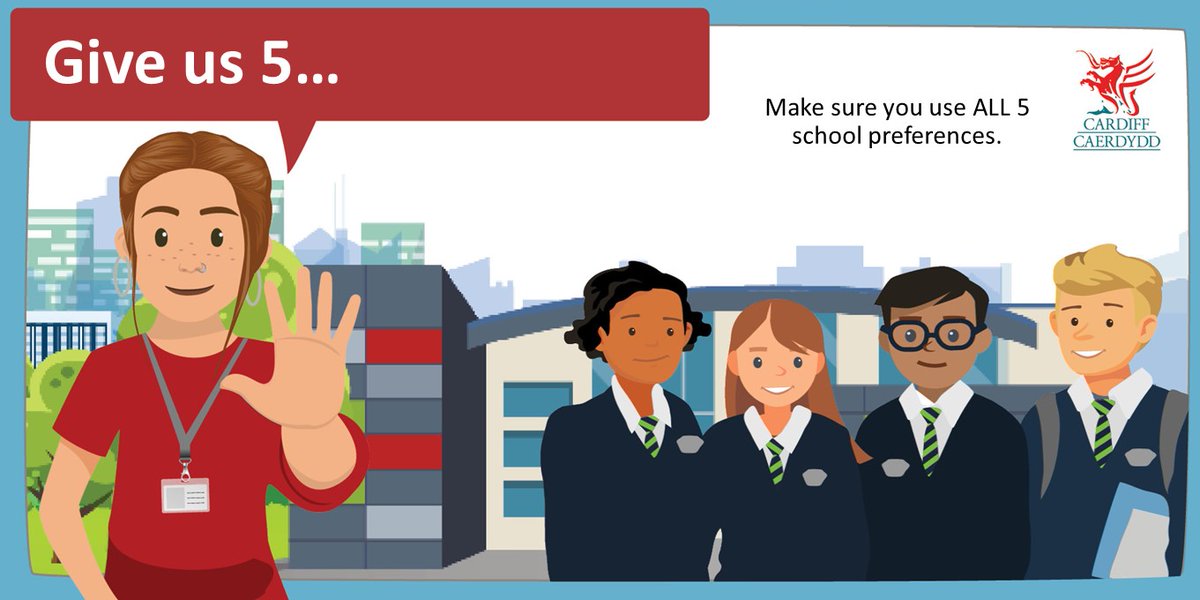 Did you know that it’s time to apply for your child’s place to start secondary school in 2024? Please fill out all 5 preferences by Nov 20 as you aren’t always guaranteed your first or second preferences. orlo.uk/CnbNt #EduCardiff