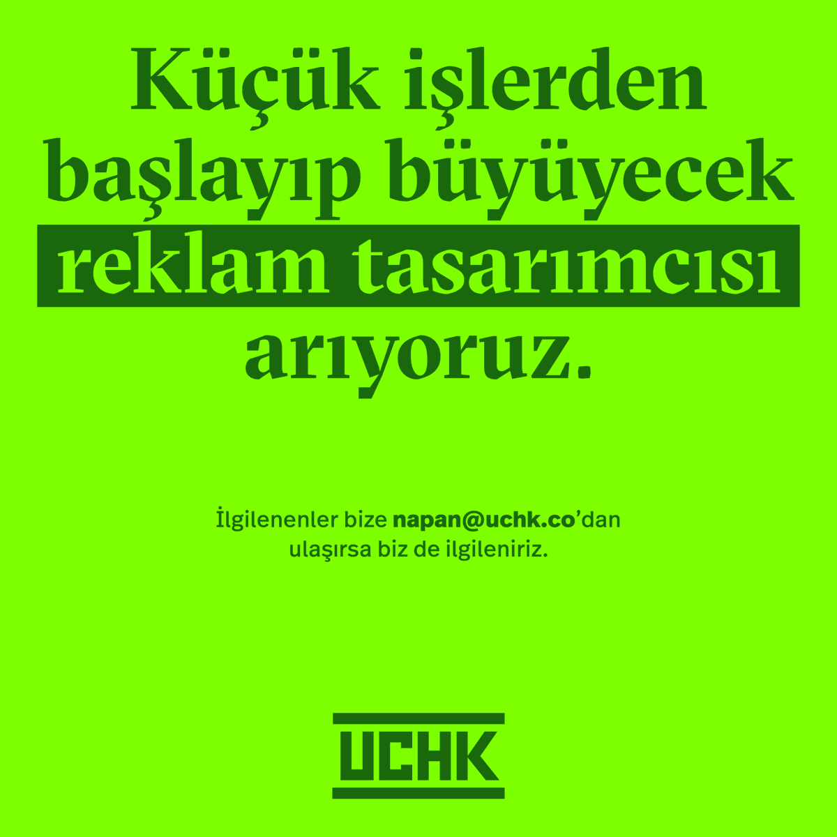 Kıbrıs’ta yaşayan junior reklam tasarımcılarına…