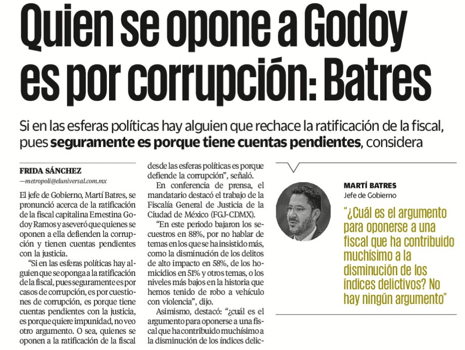 JACrespo1's tweet image. Una pequeña corrección;

"Quién se opone a Godoy, es por corrupción... de Godoy".