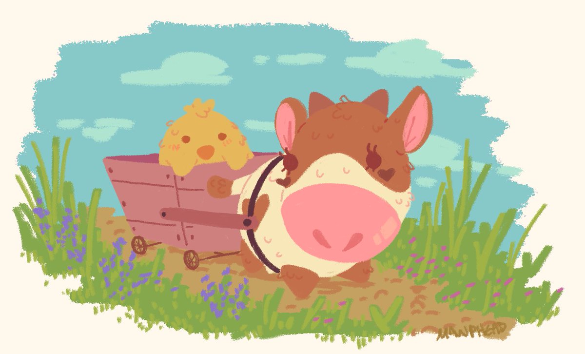 mawphead's tweet image. tilly the coffee cow is literally me #fluffnest