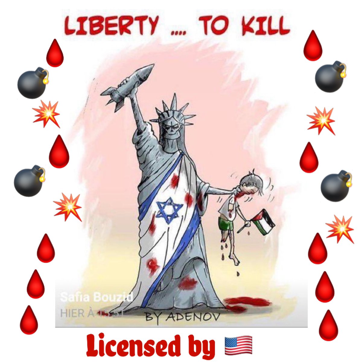 nandtara's tweet photo. Land of the free and home of the brave be damned - perpetrators of GENOCIDE #PalestinianLivesMatter https://t.co/D2W0h5iIpE