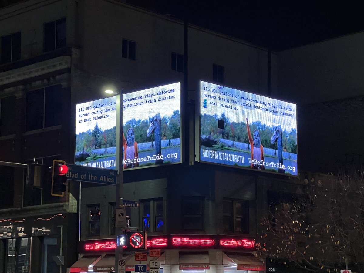 BreatheProject's tweet image. The billboards are UP and the RAllY for our Health is today, NOON at Frankie Pace Park downtown!! See you there! This one&apos;s on Grant Street. #WeRefusetoDie