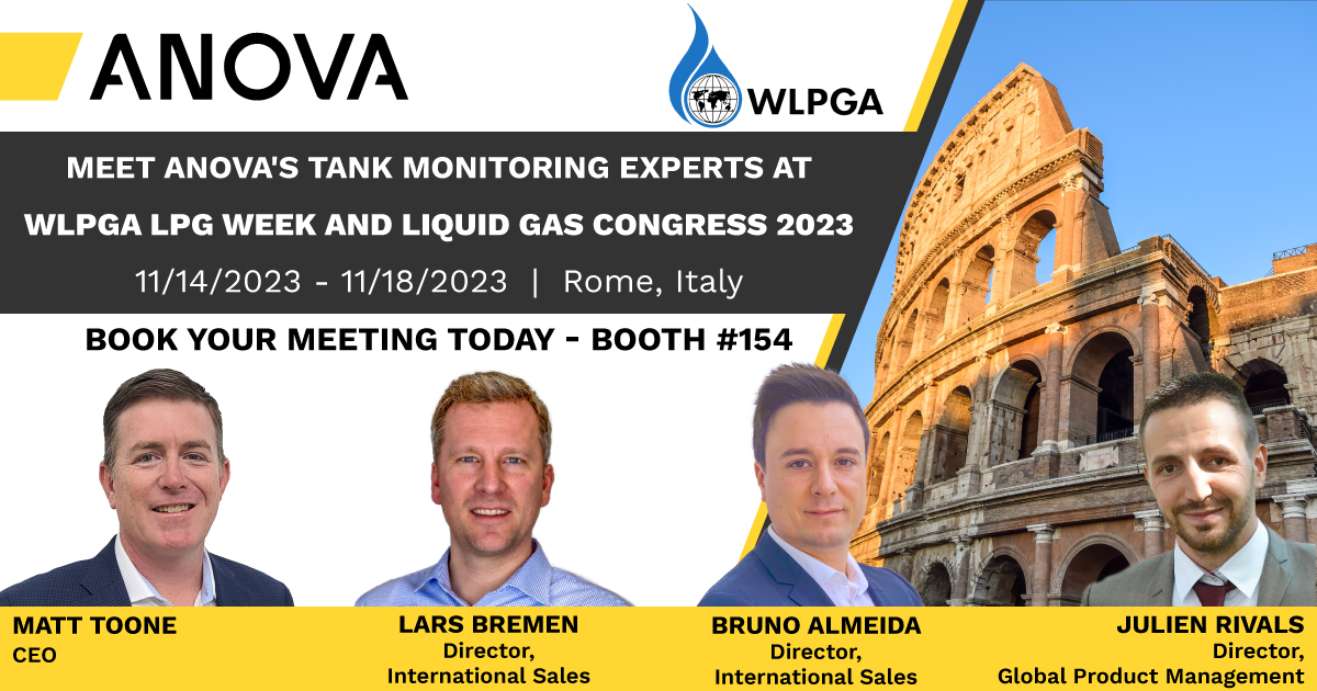 anovasolutions's tweet image. ✨Counting down the days to one of the biggest events WLPGA LPG Week and Liquid Gas Congress 2023 in Rome, Italy! From 14th - 18th Nov. Visit Anova at Booth #154.✨ 
Book your meeting today: hubs.la/Q0288BQ60
 #LPGWeek #TankMonitoring #IOT #BusinessIntelligence