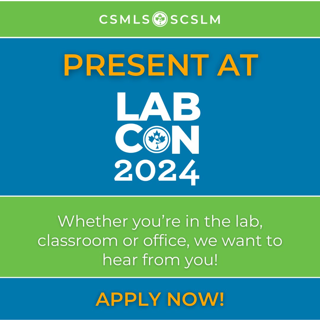 Looking to share research or professional experience with other MLPs? 

LABCON2024 speaker proposals are now OPEN!

Download the proposal form here: bit.ly/40ISYnv