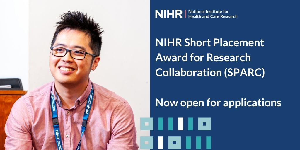 Enhance your CV and research experience by applying for the NIHR Short Placement Award for Research Collaboration (SPARC). It provides funding of up to £15k plus the opportunity to collaborate with experts in other parts of the NIHR. Apply now. More at ac.pulse.ly/fadh1q8vgh...