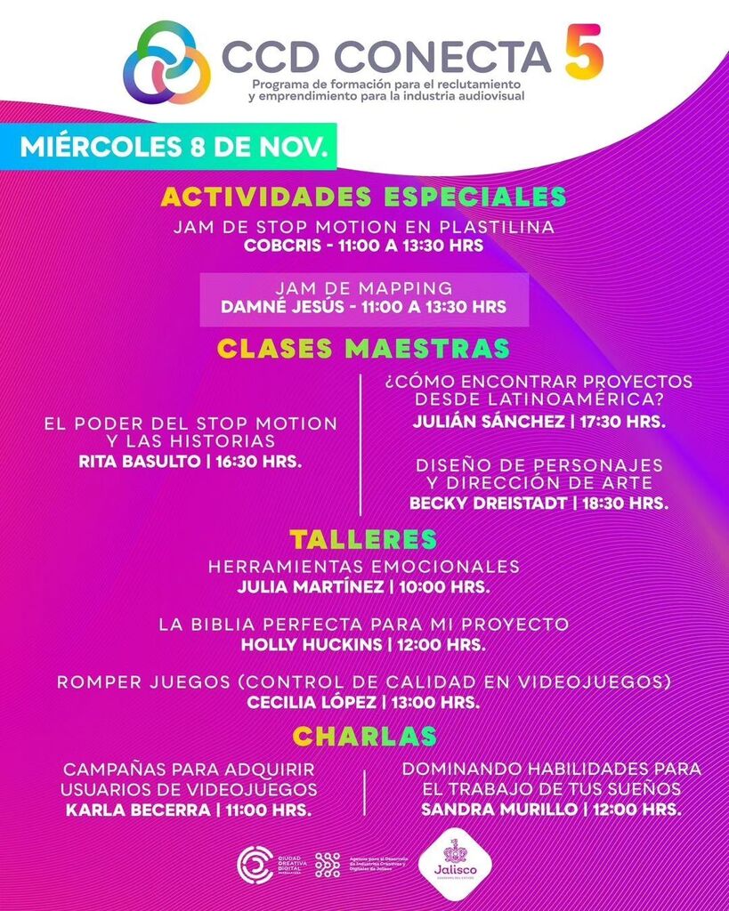 Un día más de actividades presenciales en <a href="/ccdjalisco/">CiudadCreativaDigital</a>

Aprende de expertos y adquiere conocimiento sobre la industria audiovisual

#ccdconecta