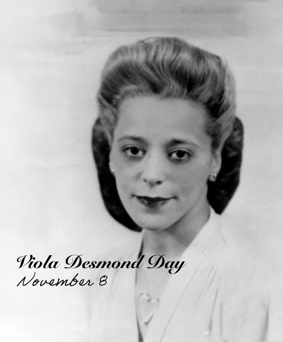 Today we honour the legacy of Viola Desmond who took a courageous stand against racial segregation in New Glasgow in 1946. Her strength and courage continues to be an inspiration 77 years later.