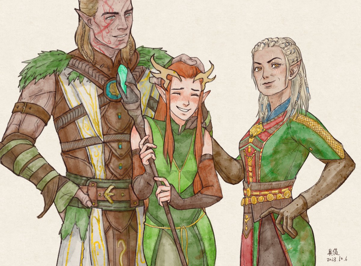 wizardtsutsu's tweet photo. 🥰🥰🥰meeting in dairy life~
#BaldursGate3 #博德之门3 #机械之声的传奇 #TheLegendofVoxMachina #CriticalRole #fanart #DnD https://t.co/dbMWXgGIag