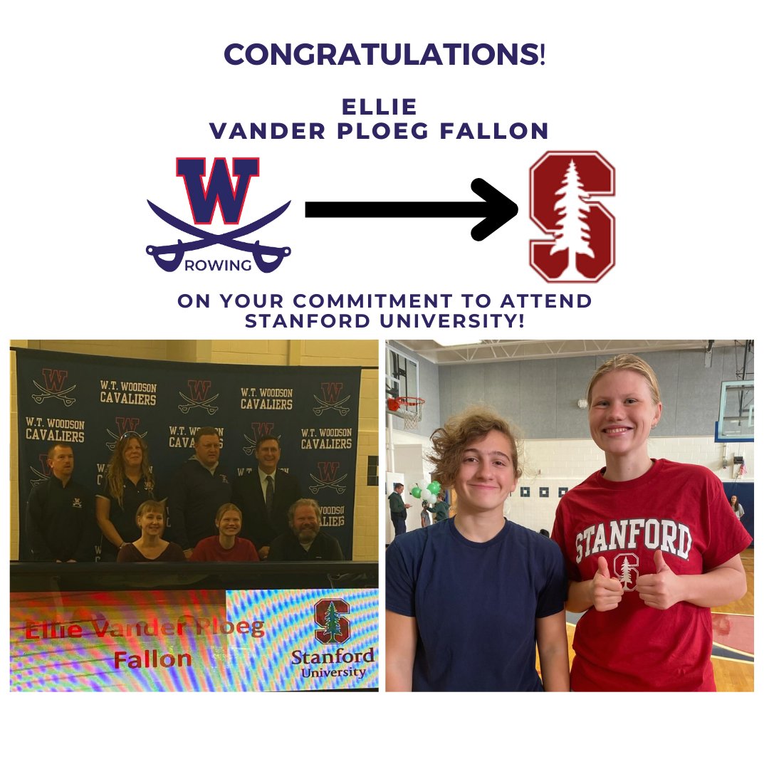 WoodsonRowing's tweet photo. Congratulations to senior Ellie Vander Ploeg Fallon (Woodson ’25)! We are so proud of you here at Woodson Rowing! Stanford University, the Stanford Women’s Crew Team AND the state of California are lucky to have you!
#PullforWoodson
#GoStanford & #OnceACavAlwaysACav https://t.co/CvKHJbn6oq