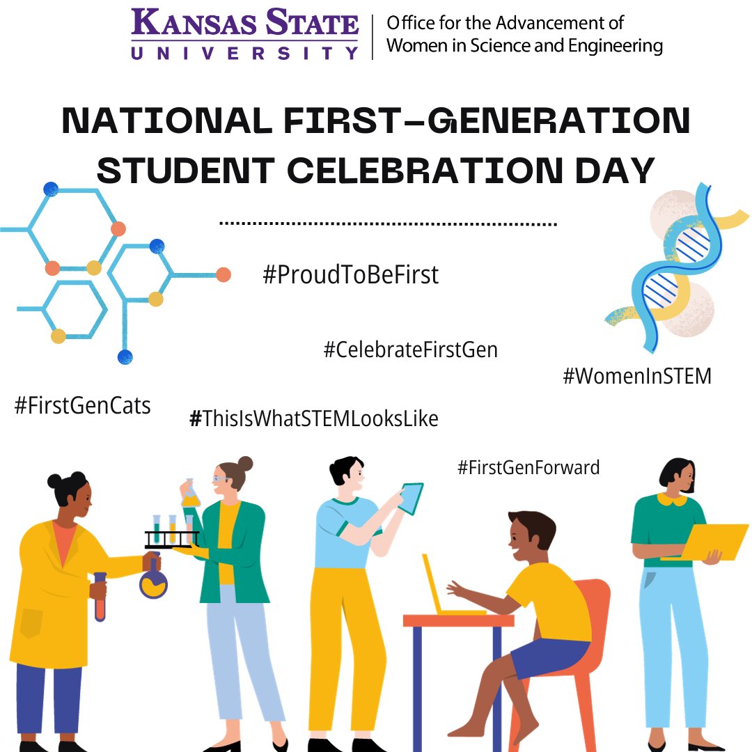 KStateKAWSE's tweet image. Proud to be a trailblazer! On #NationalFirstGenerationDay, we celebrate the journeys of first-generation students, faculty, staff, and alumni. From humble beginnings to new horizons, you all are proof that dreams can become a reality. 

#FirstGenCats #DreamBig #KState