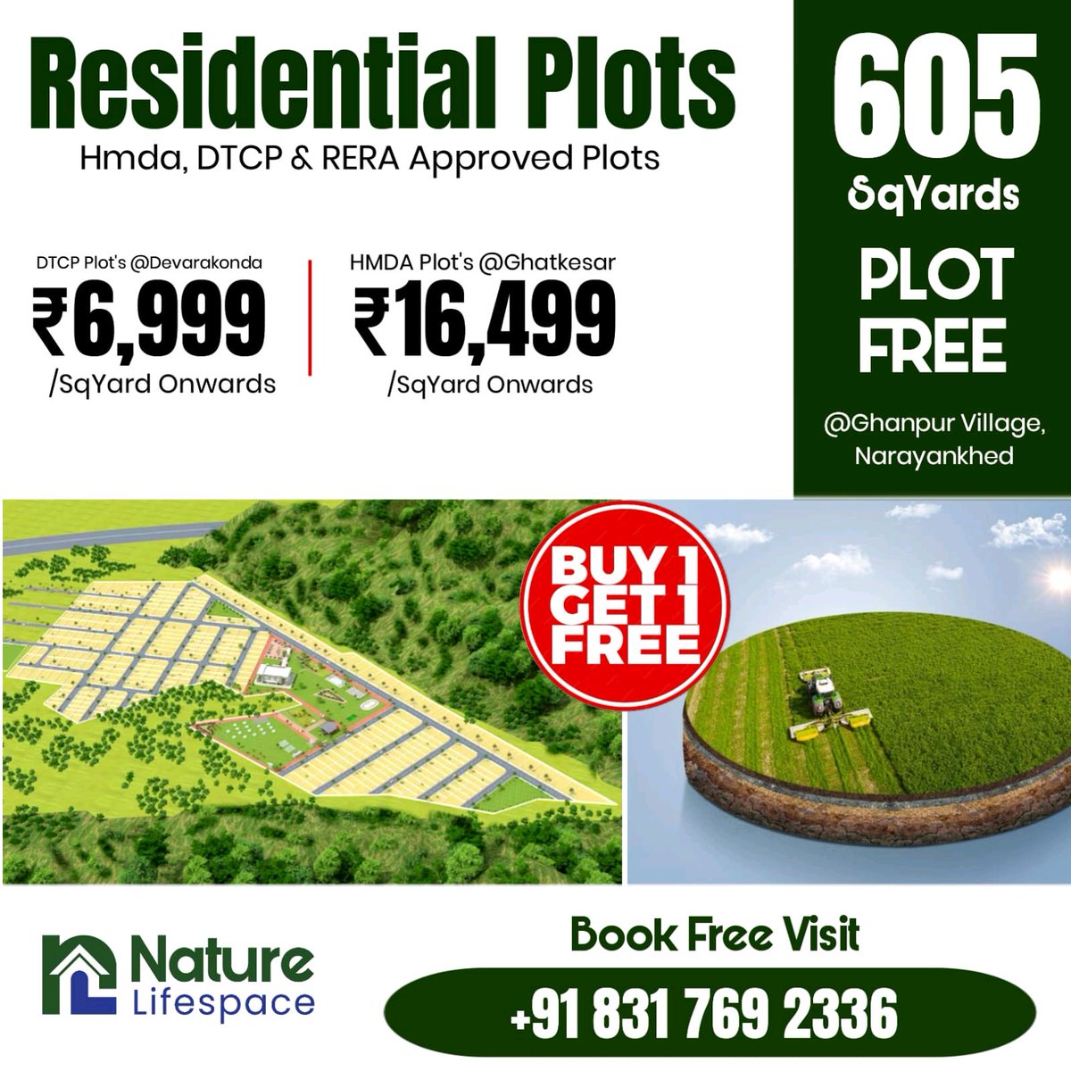 NatureLifespace's tweet image. 🌿 Looking for the perfect investment opportunity? Look no further! 🌿

Introducing Nature Lifespace, where dreams meet reality. 🏞️

Buy a plot and get a whopping 605 sq yards plot absolutely free! 🏡💥

#PlotDeals #InvestmentOpportunity #NatureLifespace #DreamsComeTrue