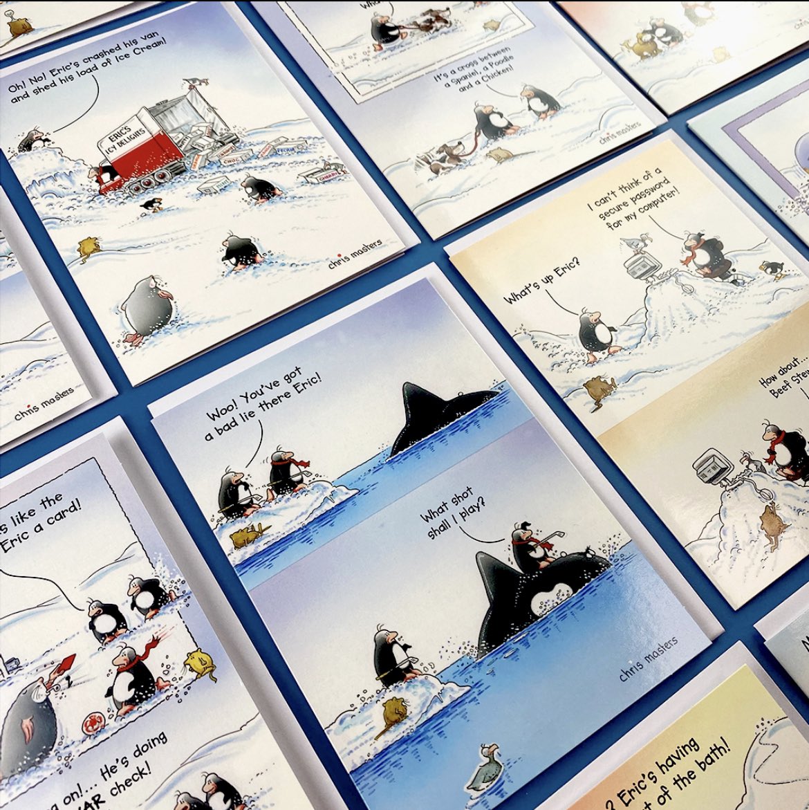 NEW Humour Collection

Eric the Penguin is back with 12 humorous birthday designs, featuring our feathered friend in funny and witty situations. Send someone special a laugh with our famous Eric the Penguin birthday cards! 🐧🐧🐧

Order now for delivery in December.