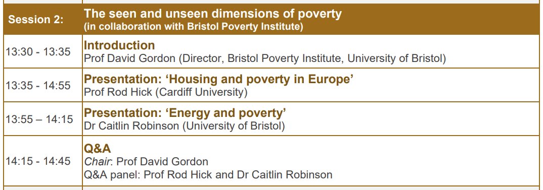 Huge thanks to our speakers. Prof Rod Hick explored housing and poverty trends across Europe including the absolute and relative changes for people in the rental sector. Dr Caitlin Robinson then talked about energy poverty and its intersections with various social factors #PFRC25