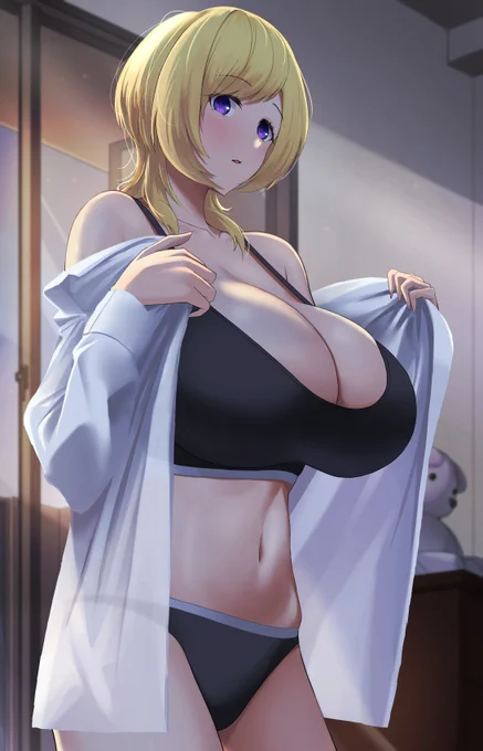 オリキャラお着替え(再掲) #いいおっぱいの日