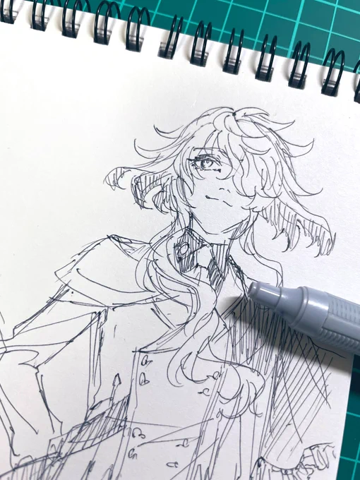 ボールペンのペン先取り替えた記念落描き 