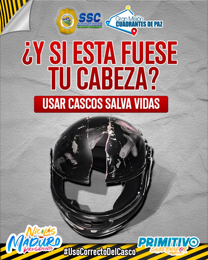 SSC 🚨🚨 Los accidentes viales en moto cada día se elevan significativamente, por lo tanto amigo motorizado no te arriesgues a perderlo todo en un segundo. Tu Seguridad, Es Nuestro Compromiso #PortuguesaLuchaPorElEsequibo #UnidadNacionalPorElEsequibo