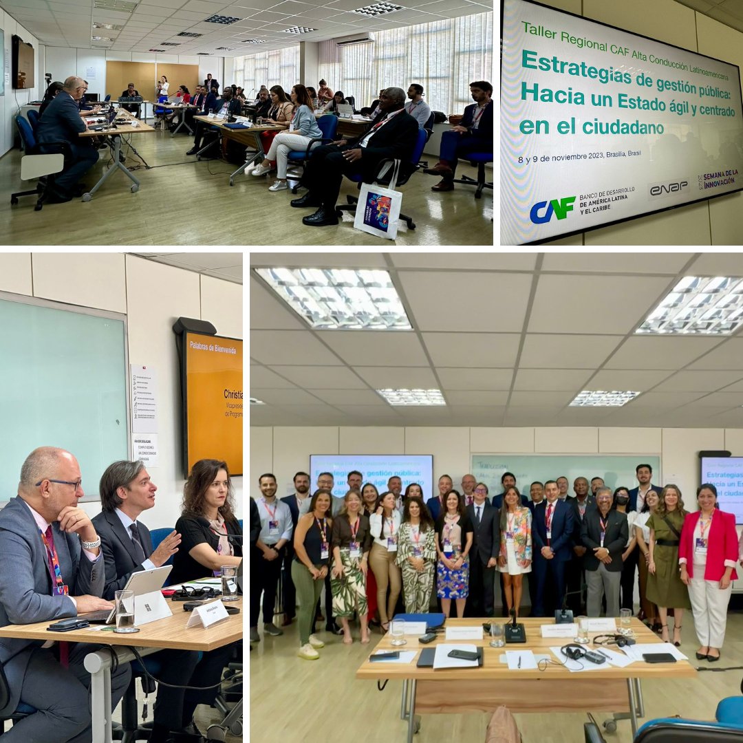 En el marco de la Semana de la Innovación en Brasil denominada Reconectar para Reconstruir, <a href="/AgendaCAF/">CAF</a> junto con la <a href="/EnapGovBr/">Enap</a> (Escuela Nacional de la Administración Pública) se llevó adelante el Taller Regional de Alto Nivel Innovación, Tecnología y Datos para la transformación