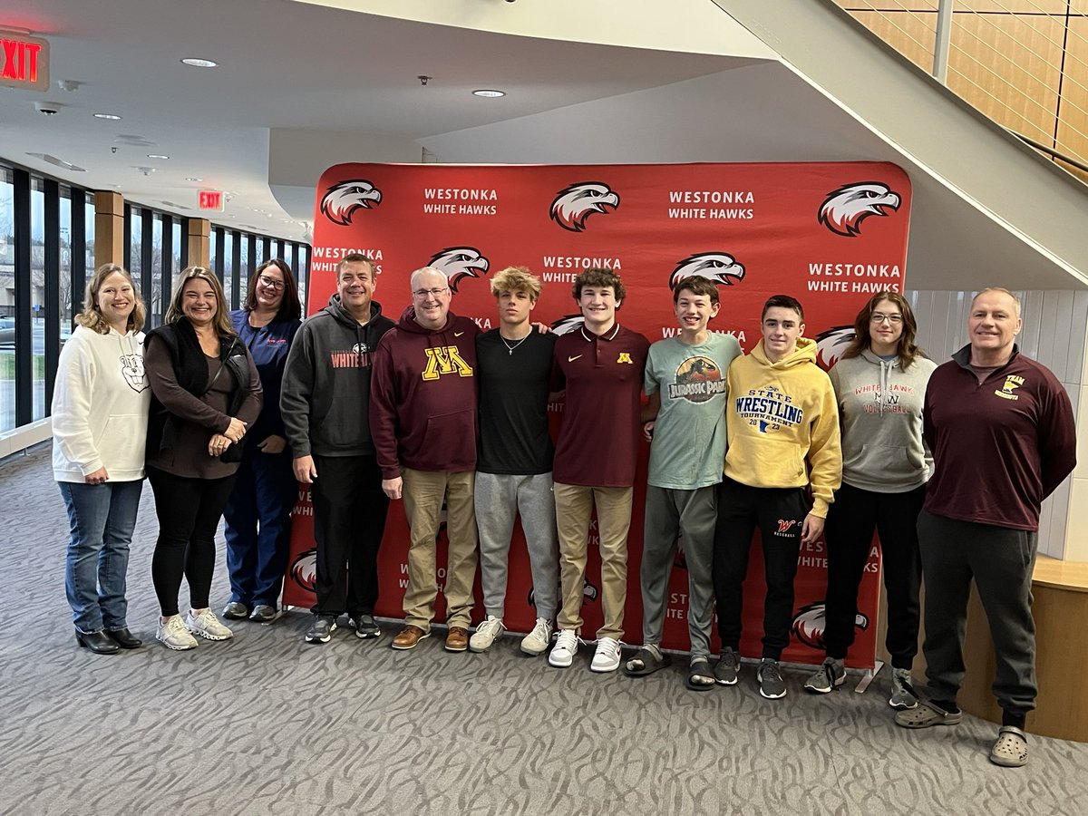 WestonkaHS's tweet photo. National Letter of Intent signing this morning. Congrats to Jack Nelson (University of Minnesota Twin Cities- Wrestling) and Averie Zealley (University of Portland - Rowing)!!#mwhspride https://t.co/XlfSVA2Jig