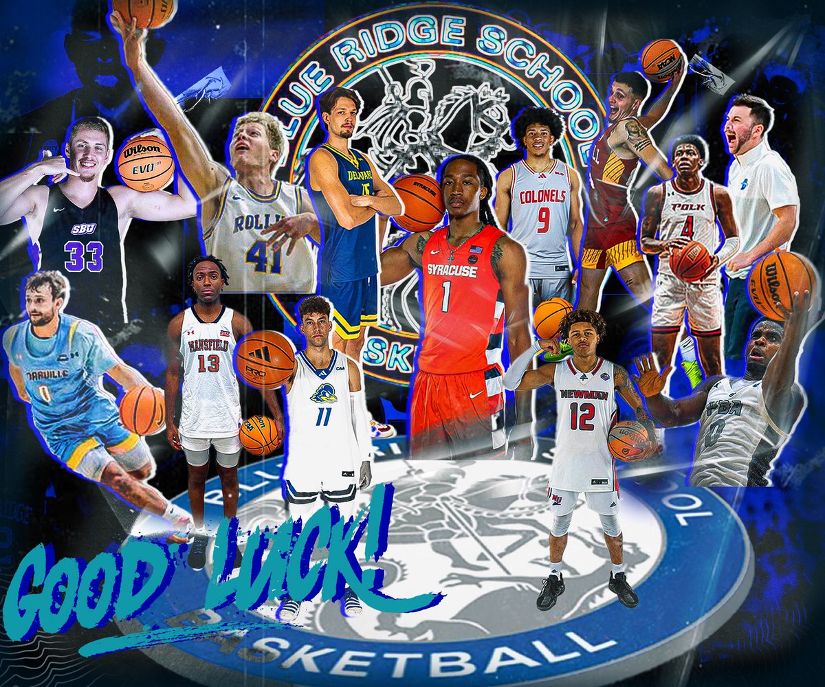 Baron Basketball (@blueridgehoops) on Twitter photo Sasha G- Southwest Baptist 
Will L- Palm Beach Atlantic 
Chris R- Cedarville 
Kobe J- Delaware 
Derrick J- Polk St
Houston E- Delaware 
Mike G- Nicholls St
Maliq B- Syracuse 
Devin W- Newman
Cam B- Seton Hill
Jaden F- Rollins 
Diarmid S- Mansfield 
Coach H. Burton- LMU Sasha G- Southwest Baptist 
Will L- Palm Beach Atlantic 
Chris R- Cedarville 
Kobe J- Delaware 
Derrick J- Polk St
Houston E- Delaware 
Mike G- Nicholls St
Maliq B- Syracuse 
Devin W- Newman
Cam B- Seton Hill
Jaden F- Rollins 
Diarmid S- Mansfield 
Coach H. Burton- LMU