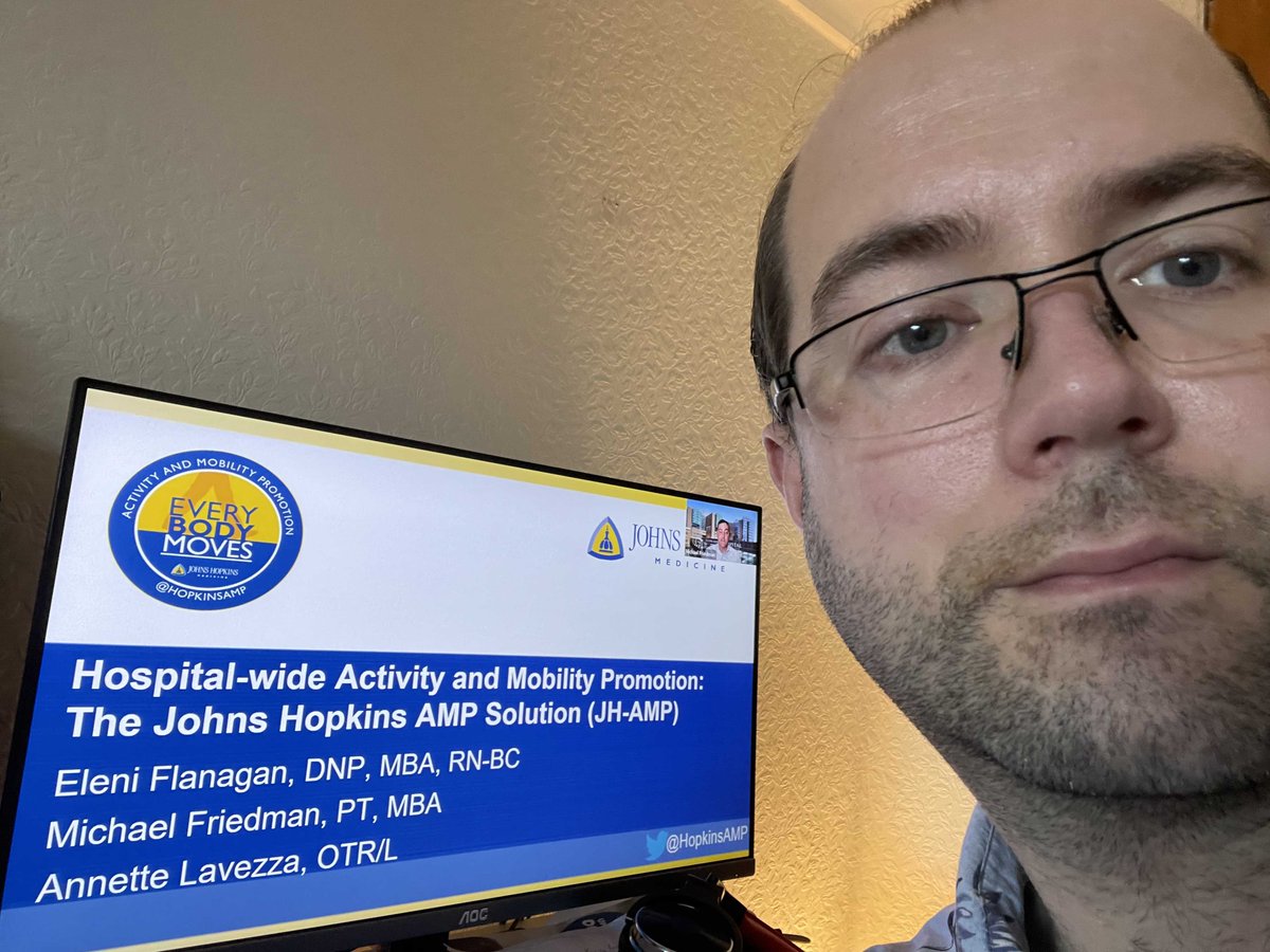 <a href="/HopkinsAMP/">Johns Hopkins Activity & Mobility Promotion (AMP)</a> <a href="/icurehab/">Hopkins ICU Rehab</a> conference starts today session one starting with <a href="/mkfrdmn/">Michael Friedman, PT, MBA</a> <a href="/EleniFlanagan/">Eleni Flanagan</a> <a href="/OT_Annette/">Annette Lavezza</a> starting at an out with session one explaining why Activity and mobility program matters so much. #ICURehab