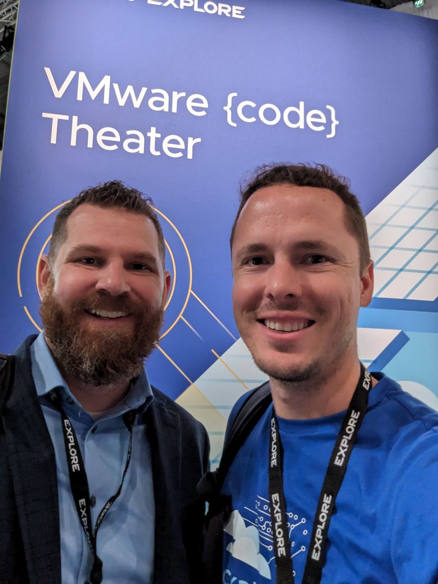 Always great running into friends you haven’t seen in years at @VMwareExplore! @TheBrianGraf finally came back home!