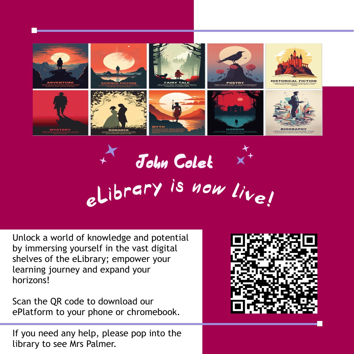 The school eLibrary has had an update! Log in to check out what's new. New titles added every month.