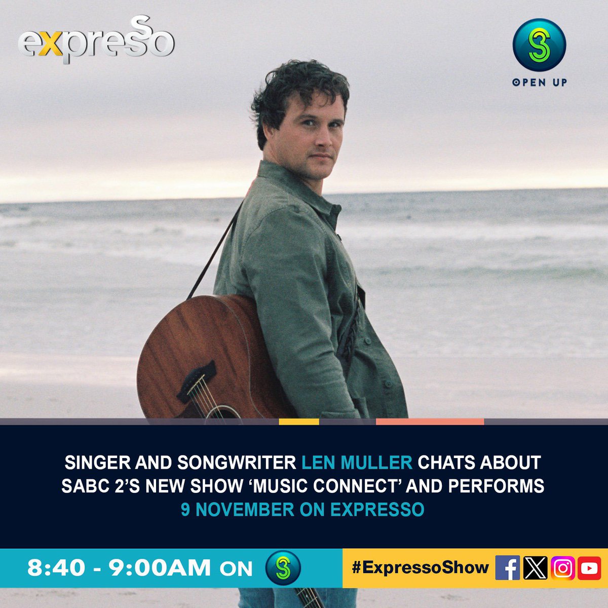 Catch Len Muller performing live on #ExpressoShow tomorrow 6-9AM on @SABC3