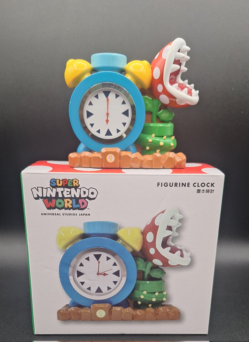 スーパーマリオ】ユニバ USJ パックンフラワー 置き時計 スーパーマリオ
