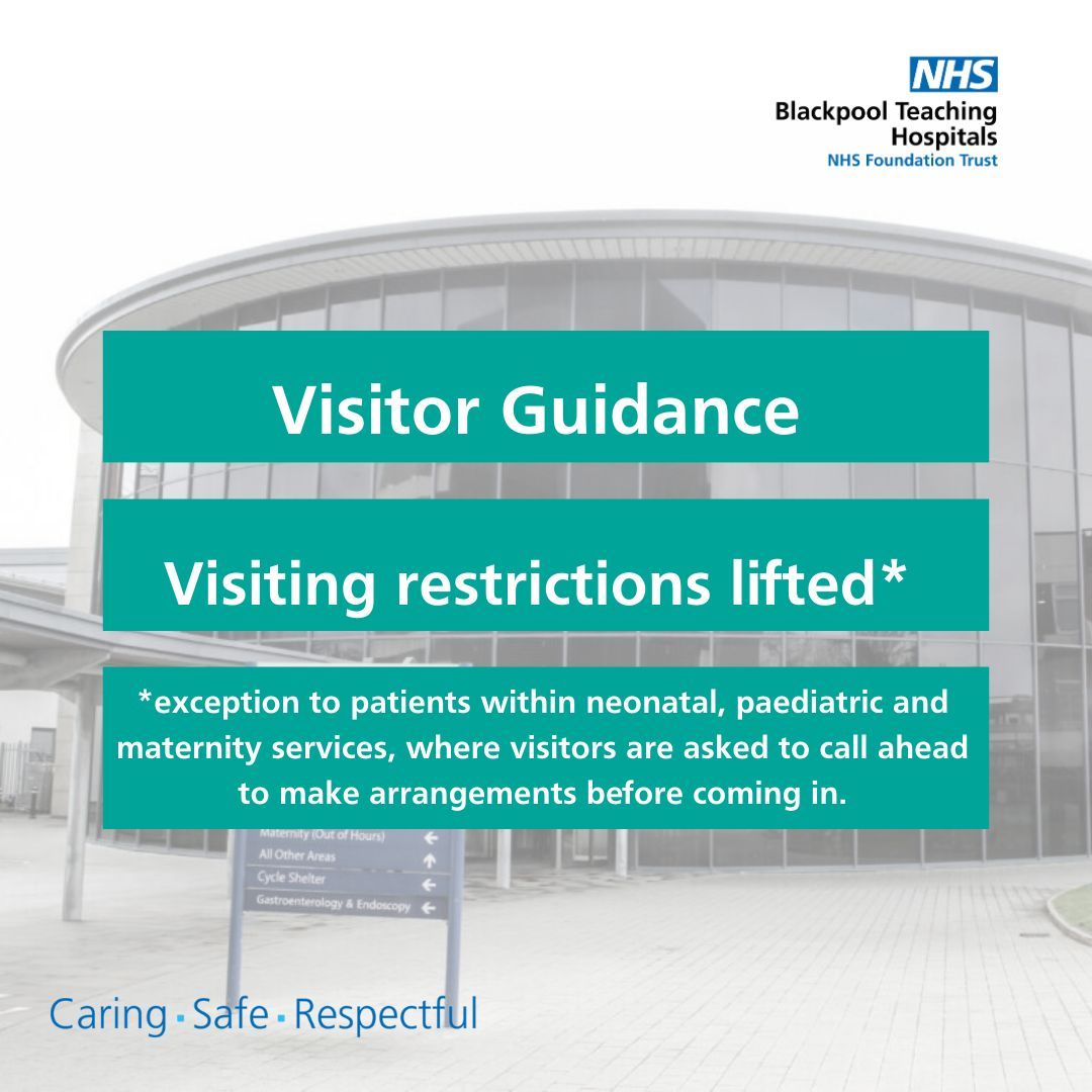 Visiting has now returned to normal with only one exception to patients within neonatal, paediatric and maternity services, where visitors are asked to call ahead to make arrangements before coming in. Ward information can be found here: buff.ly/3sfaoLG