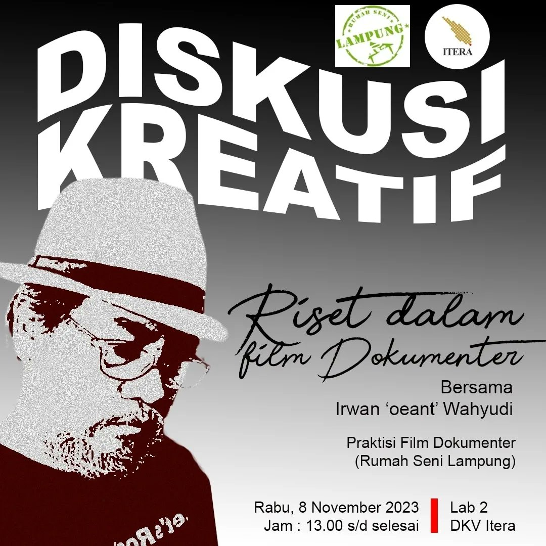 SeniLampung's tweet photo. Sesi DISKUSI KREATIF #2

"Riset Film Dokumenter"

Organized by Rumah Seni Lampung &amp; DKV ITERA Lampung.

Peserta diskusi oleh mahasiswa dan mahasiswi DKV ITERA.

Irwan Wahyudi (Narasumber) ;
Berbagi pengalaman tentang Riset dan proses pembuatan film dokumenter. https://t.co/MYimUuvXOd