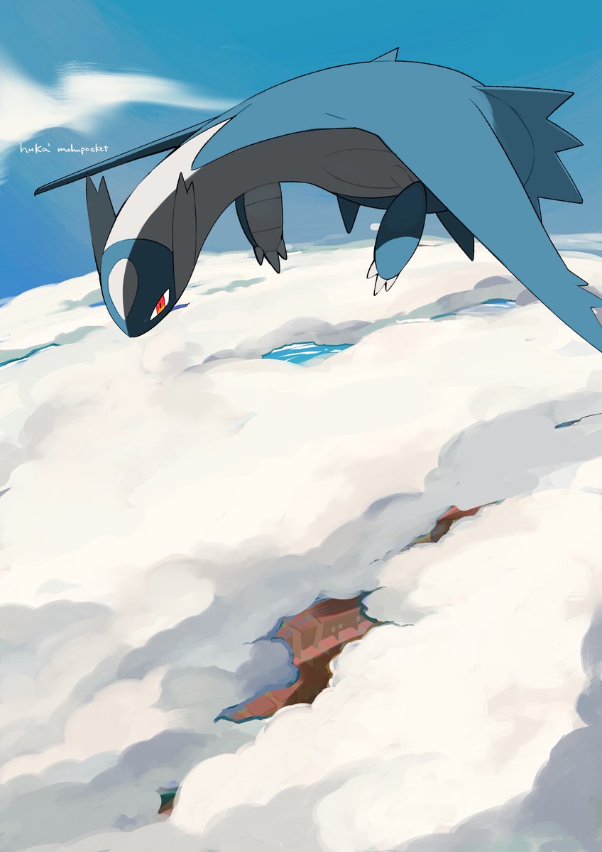 pokemon (creature) no humans outdoors day sky cloud solo  illustration images