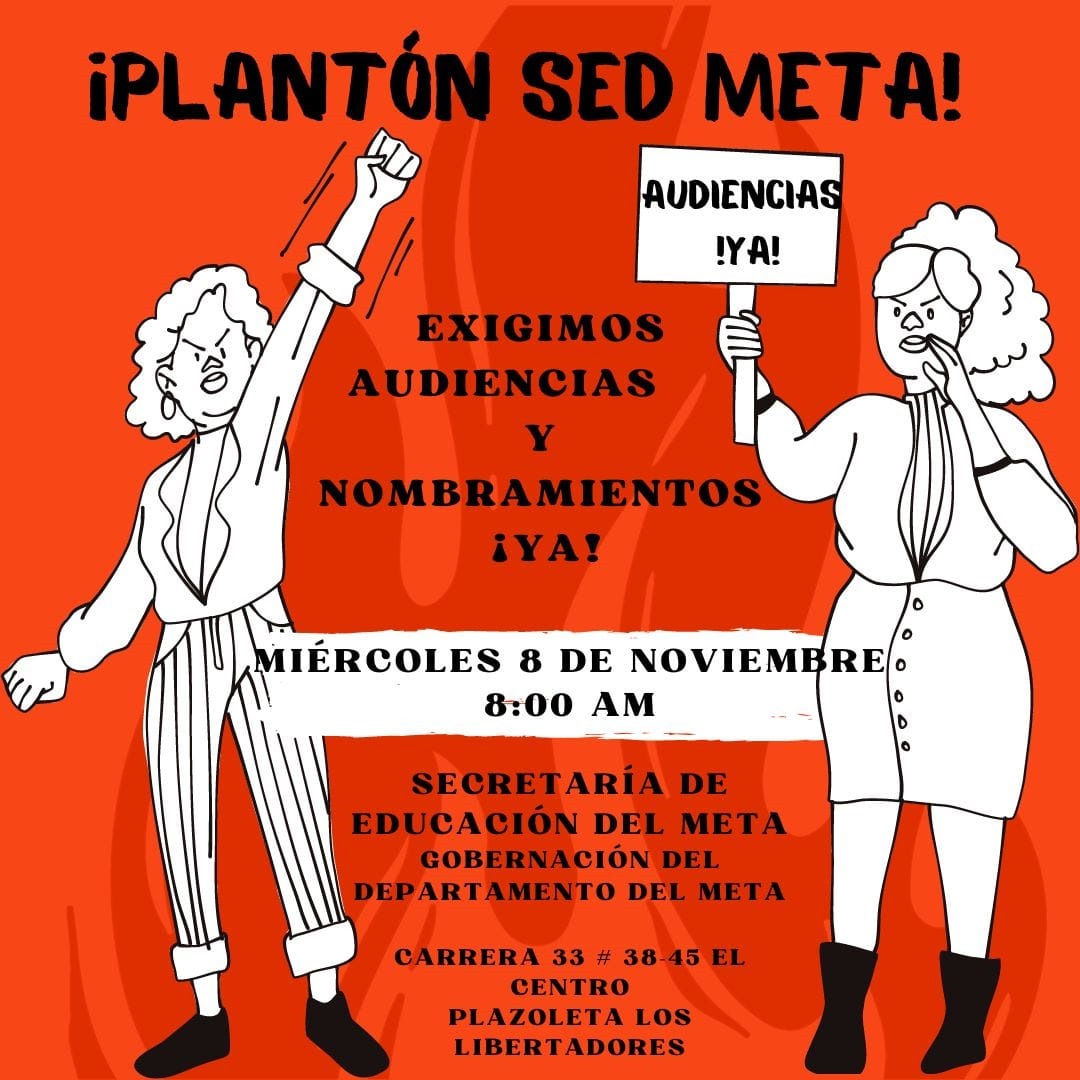 TeatroTeopra's tweet photo. Gobernadora electa @RafaelaCortesZ 
Solicitamos su ayuda para que @GobMeta y #SedMeta agilice el llamado a audiencias y la asignación de citas para el examen ocupacional.

Sabemos que usted apoya el mérito.

@davidtuiran 
@fecode 
@AndreaP65040519 
@MarthaAlfonsoJ https://t.co/eP33a1wwN9