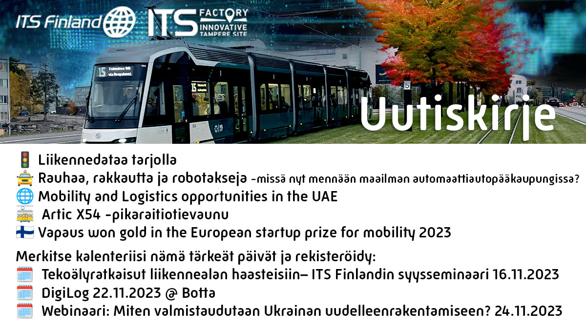 🌐 ITS Finland &amp; Factory Uutiskirje on luettavissa!📣

Tunnetun sanonnan mukaan ennustaminen on vaikeaa, erityisesti tulevaisuuden ennustaminen. 🧙

Lue tästä👉 🔗 lnkd.in/dCVDWYhn
#uutiskirje #liikenne #raidejokeri #liikennedata